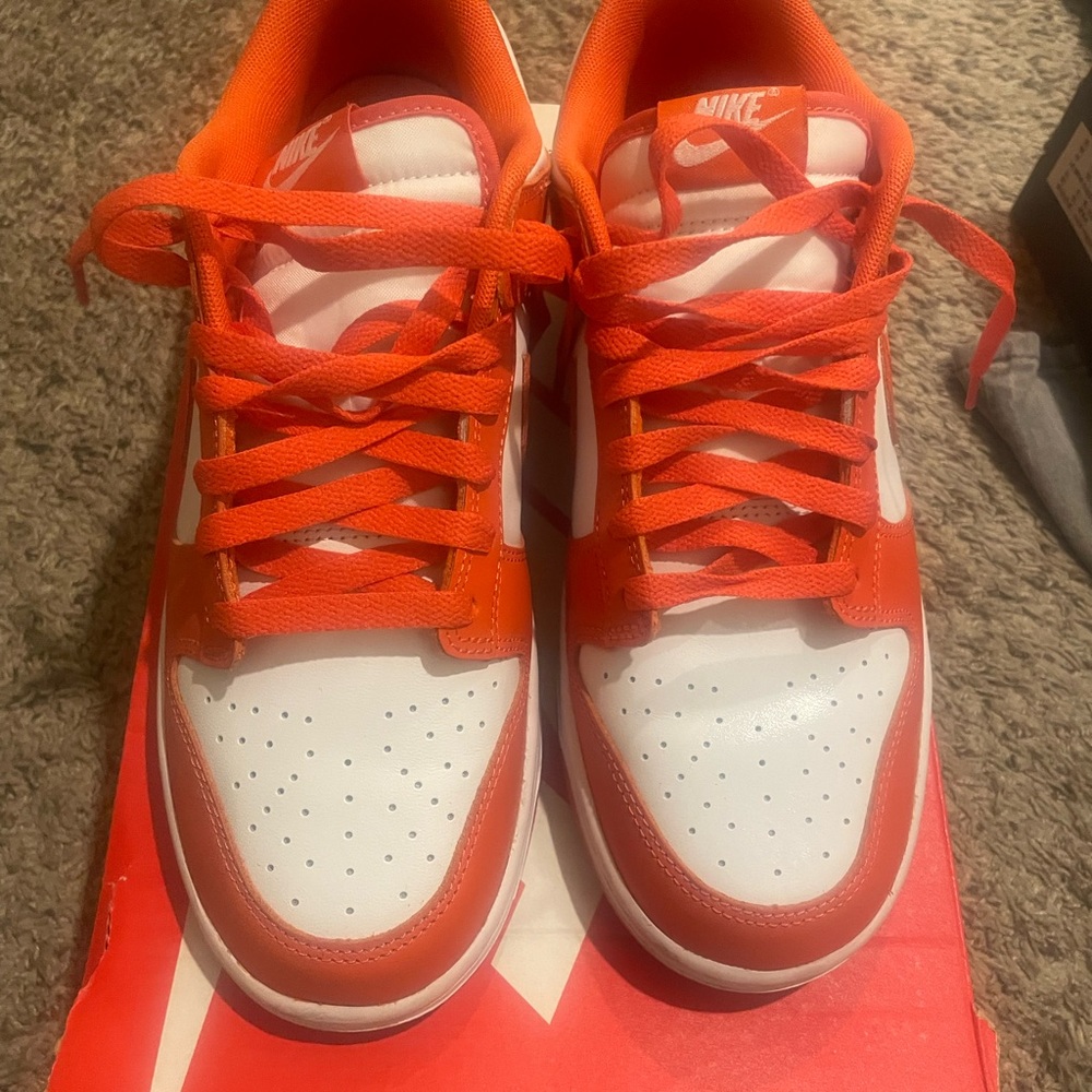 Nike Vibrant Orange and White Athletic Shoes